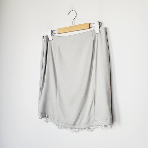 Sportalm  Switzerland Skirt Lace Trim Lyocell Athletic Soft Taupe 6 - Picture 4 of 12